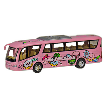Машинка металева інерційна Автобус DESSERT Kinsmart KS7103W 1:65 (Рожевий) фото