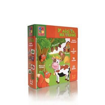 Настольная игра ассоциации "В лесу и на ферме" Vladi Toys VT1804-46 (укр) фото