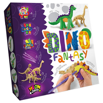 Набор креативного творчества Динозавры Dino Fantasy DF-01U, 3 скелета в наборе (Стегозавр) фото