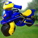 Дитячий беговел мотоцикл із широкими колесами Поліція жовто-синій 0138/570 фото 1 з 5