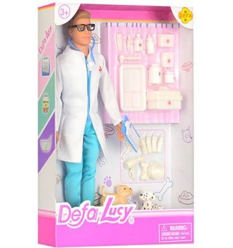 Кукла типа Барби ветеринар DEFA 8346B с собачками и инструментом фото
