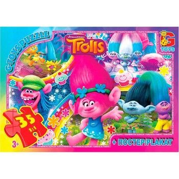 Пазли дитячі "Тролі" TR0077, 35 елементів фото