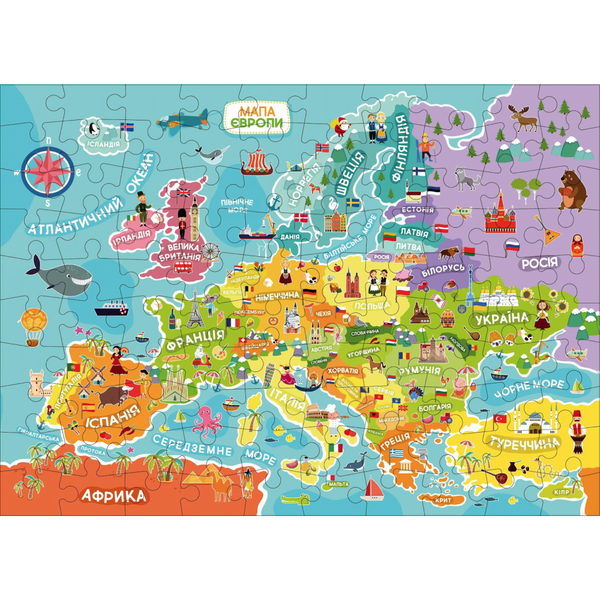 Пазл Карта Европы, DoDo фото