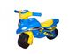Детский беговел мотоцикл с широкими колесами Спорт желто-голубой 0138/10 фото 2 из 4