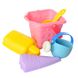 Игровой набор для песочницы мягкий Мороженое ведерко, лопатка, лейка, формочки (Розовый) фото 2 из 2