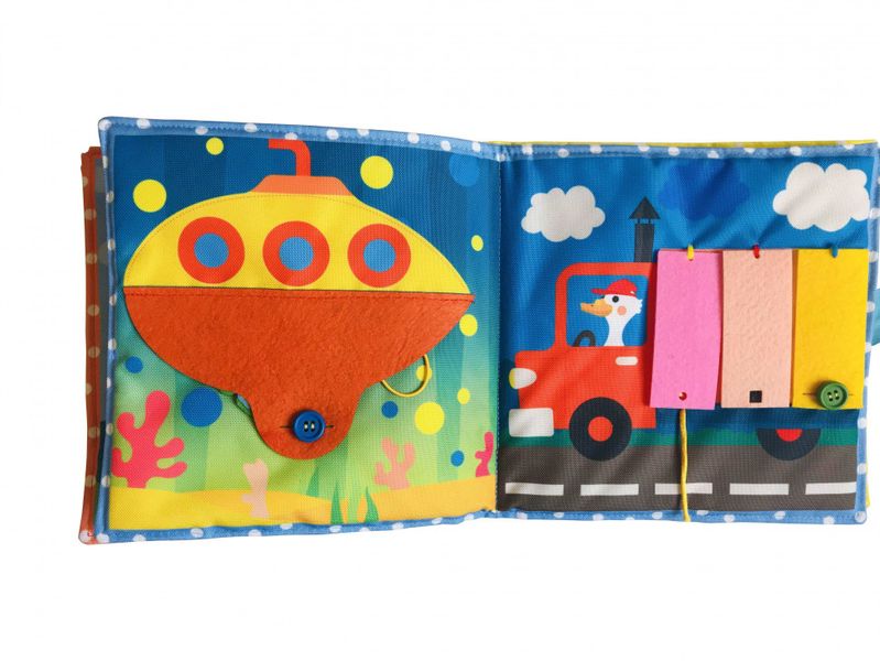 Текстильная развивающая книга для малышей Bambini "Машинка" 403662 фото