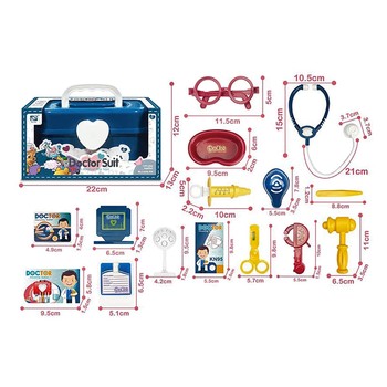 Іграшковий набір лікаря 8812-1, шприц, стетоскоп, окуляри, аксесуари фото