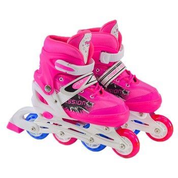 Дитячі ролики RL2406(Pink) колеса що світяться, рожевий, L (39-42) фото