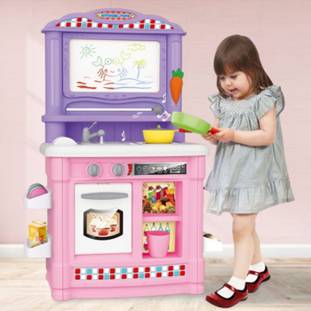 Ігровий набір кухня з водою, світло, звук (Рожева) BL-101A фото