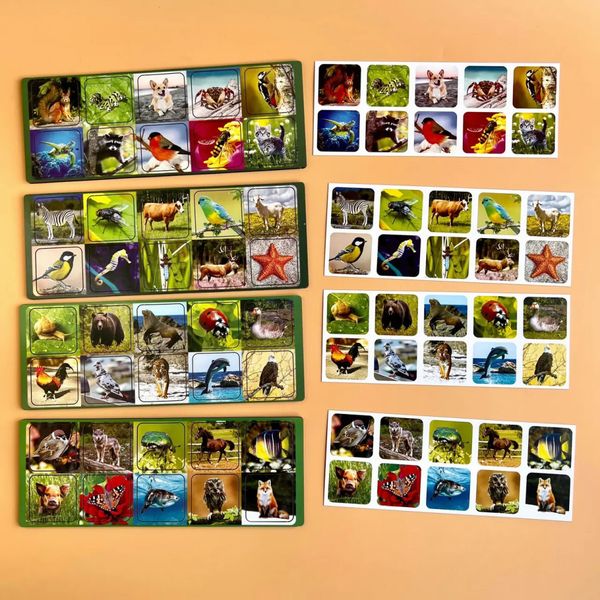 Настільна розвиваюча гра "Види тварин" Ubumblebees (ПСФ110) PSF110 комодик-сортер фото