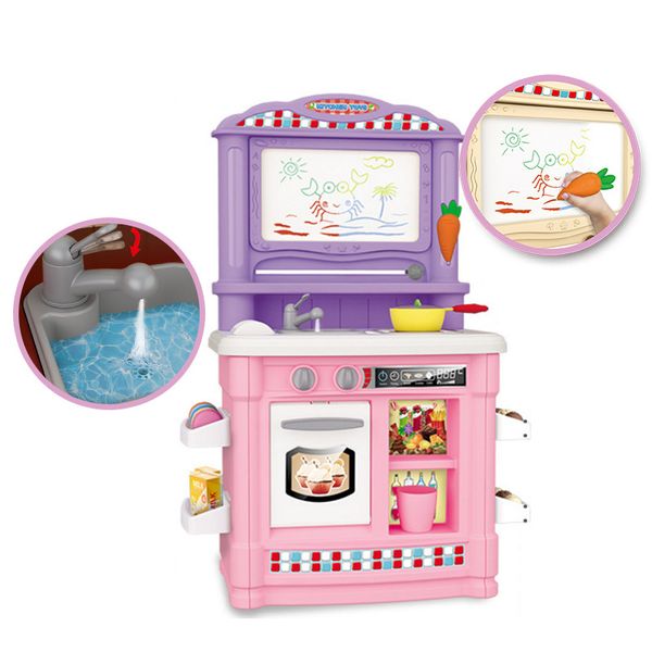 Ігровий набір кухня з водою, світло, звук (Рожева) BL-101A фото
