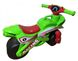 Детский беговел мотоцикл с широкими колесами зелено-красный 0138/50 фото 3 из 4