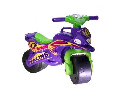 Дитячий беговел мотоцикл з широкими колесами Спорт фіолетово-зелений 0138/60 фото