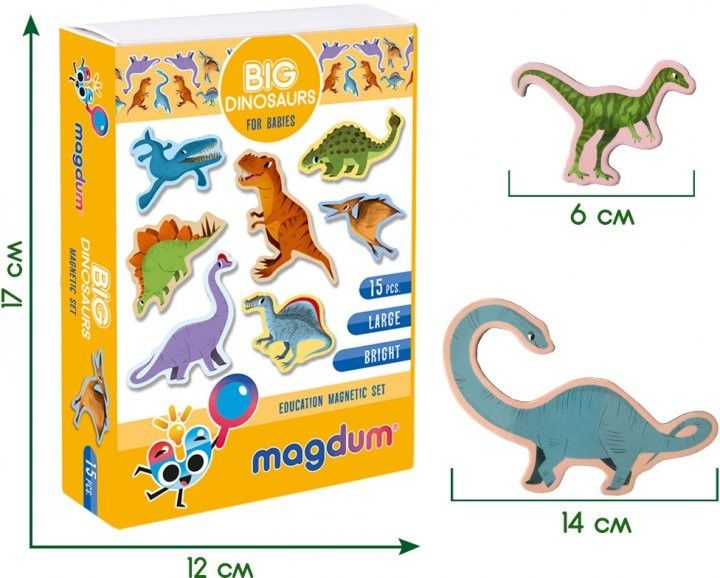 Набор магнитов Magdum "Большие Динозавры" ML4031-06 EN фото