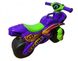 Детский беговел мотоцикл с широкими колесами Спорт фиолетово-зеленый 0138/60 фото 3 из 4