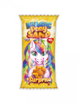 Встановлений для творчості кінетичного піску Magic Pony Sand-01, 150 грам (жовтий) фото