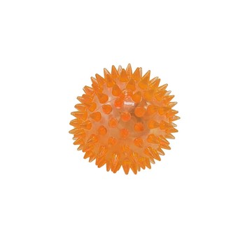 М'яч масажний MS 1137-1 6,5 см, пищалка, світлові ефекти (Помаранчевий) фото