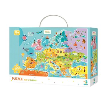 Детский пазл "Карта Европы" английская версия DoDo 300124 из 100 деталей фото