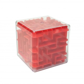 Головоломка 3D-лабиринт F-1 куб (Красный) фото