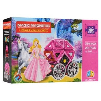 Магнитный конструктор Карета принцессы 29 деталей Magic Magnetic JH8940 фото