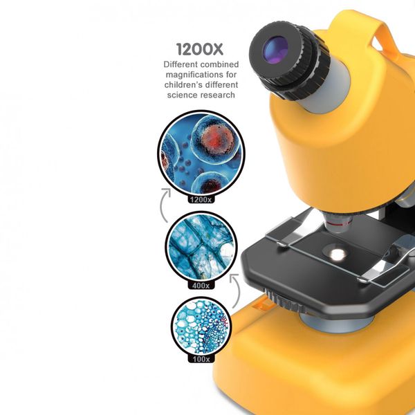 Микроскоп детский игрушечный с набором для опытов Shantou 1100M фото