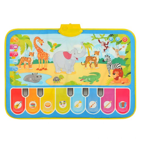 Дитячий ігровий розвиваючий килимок Зоопарк M 3676 на укр. і англ. мовою фото
