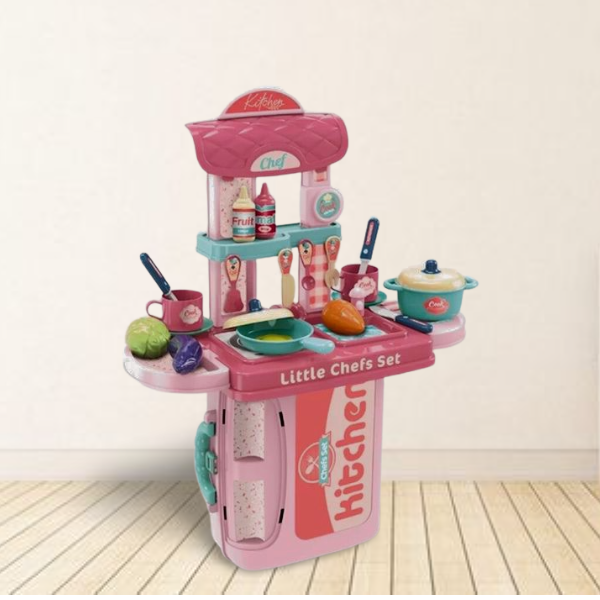 Дитяча іграшкова кухня у валізі з посудом та продуктами 008-971A фото