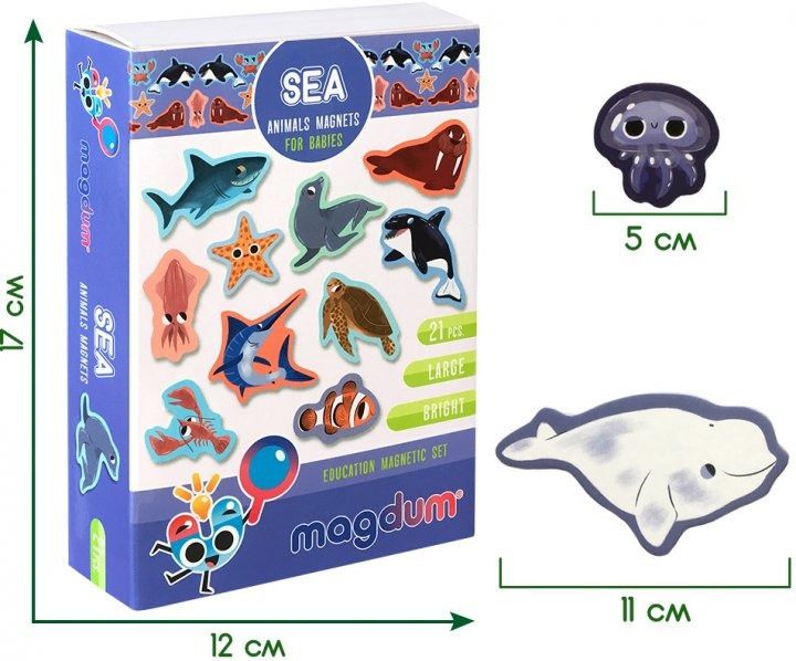 Набір магнітів Magdum "Морські тварини" ML4031-07 EN фото