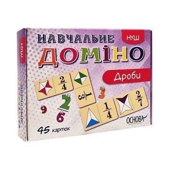 Навчальна настільна гра Доміно Дроби НД017 дидактичний матеріал фото