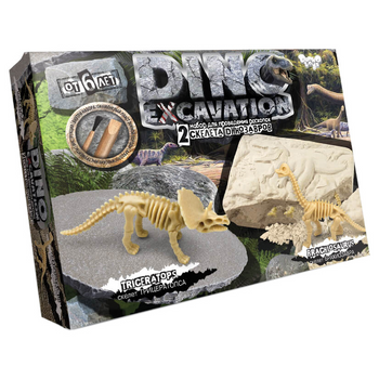 Детский набор для проведения раскопок динозавров DEX-01 DINO EXCAVATION (Трицератопс) фото