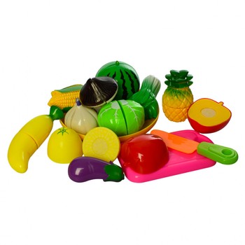 Игрушечные овощи и фрукты с досточкой 2018AC продукты делятся пополам (Арбуз) фото
