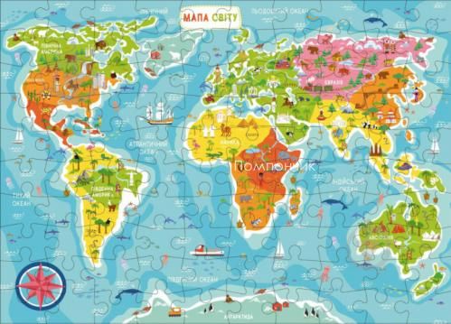 Пазл Карта мира, DoDo фото