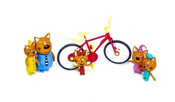 Ігровий набір Три кота N73 з велосипедом фото