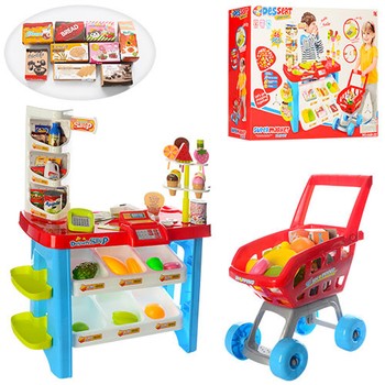 Дитячий ігровий набір магазин 668-22 з кошиком продуктів фото