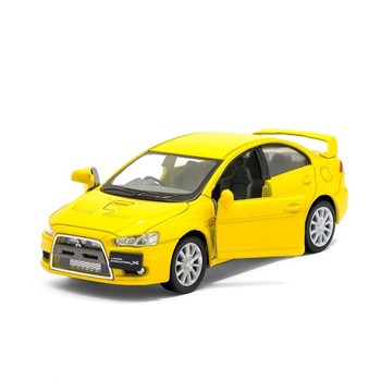 Автомодель легкова MITSUBISHI LANCER EVOLUTION X 1:36, 5" KT5329W (Жовтий) фото