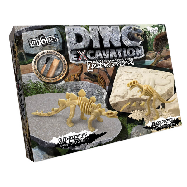Детский набор для проведения раскопок динозавров DEX-01 DINO EXCAVATION (Стегозавр) фото