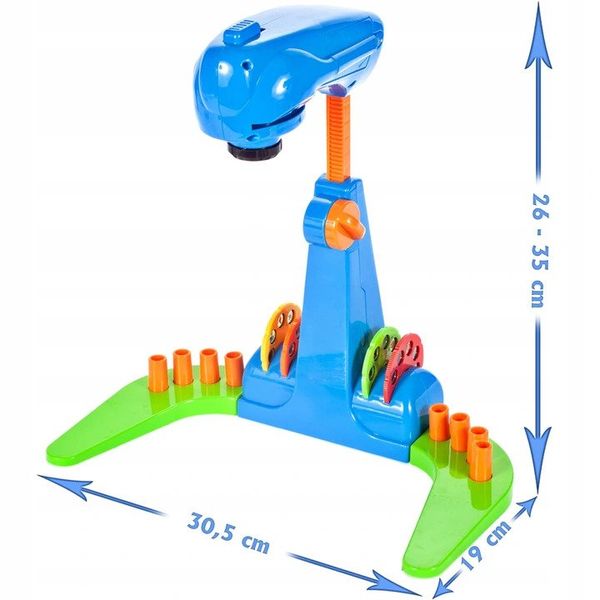 Дитячий проектор для малювання 32 малюнка, фломастери AK0002B (Синій) фото
