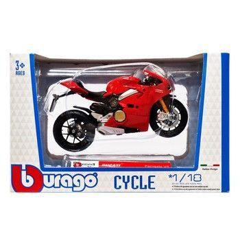 Дитяча модель Мотоцикла "DUCATI Panigale V4" Bburago 18-51030-5 масштаб 1:18 фото