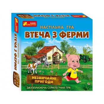 Детская настольная игра "Побег из фермы" 19120057 на укр. языке фото