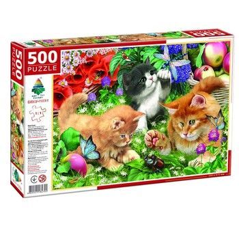 Дитячий пазл "Кошенята та Жучки" 84702, 500 елементів фото