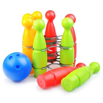 Игровой набор для боулинга Паутинка 9 , 9 кеглей, шар фото