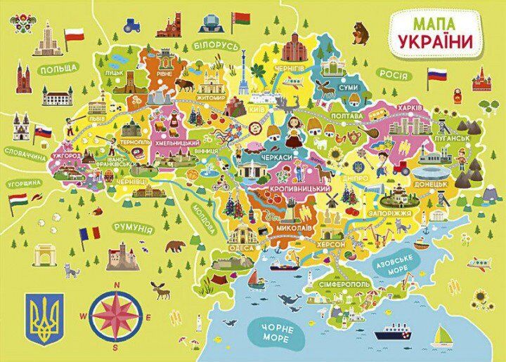 Пазл Карта України, DoDo фото