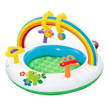 Дитячий надувний басейн Besway 52239 з аркою і іграшками фото