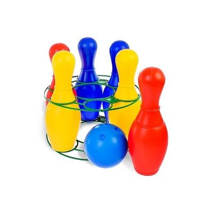 Игровой набор для боулинга Радуга 6, 6 кеглей, шар фото