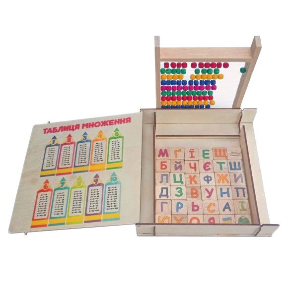 Игровой набор для изучения арифметики 172314 деревянный (Белый) фото