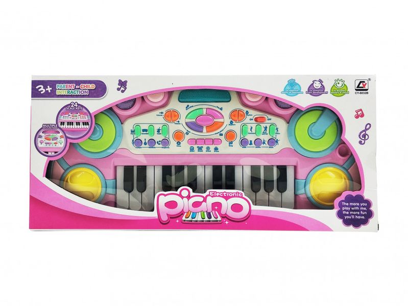 Детский синтезатор CY-6032B(Pink), 24 клавиши фото