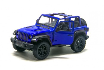 Колекційна іграшкова модель джипа JEEP WRANGLER 5" KT5412WA металевий (Синій) фото