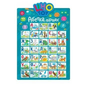 Плакат навчальний "Абетка" SK 0021 Укр Синій фото