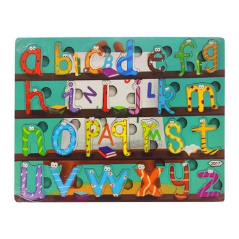 Деревянная игрушка Пазлы MD 2561-2001/24, 30*22 см (Английский алфавит с глазками) фото