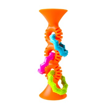 Прорезыватель-погремушка на присосках Fat Brain Toys pipSquigz Loops оранжевый (F165ML) фото